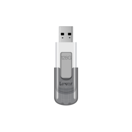 33965-Lexar JumpDrive V100 unidad flash USB 128 GB USB tipo A 3.2 Gen 1 (3.1 Gen 1) Gris, Blanco