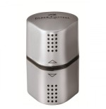 3399-CAJA 10 SACAPUNTAS 2 DEPOSITOS TRIO GRIP COLOR GRIS FABER CASTELL 183800