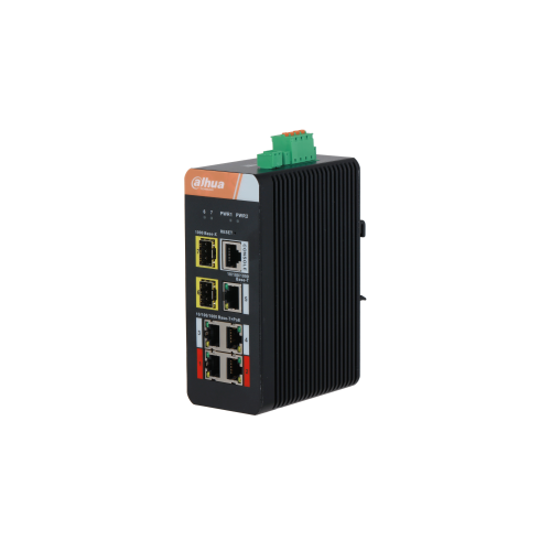 (DH-IS4207-4GT-120) DAHUA SWITCH INDUSTRIAL L2 MANAGED 4 1000M GESTIONABLE POE 2.0 WATCHDOG