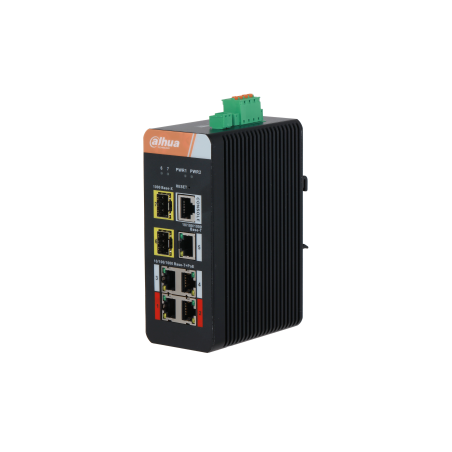 (DH-IS4207-4GT-120) DAHUA SWITCH INDUSTRIAL L2 MANAGED 4 1000M GESTIONABLE POE 2.0 WATCHDOG