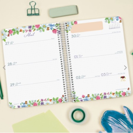 AGENDA 16 MESES SEPTIEMBRE 2025-DICIEMBRE 2026 CLOE E10-155X212 SEMANA VISTA HORIZONTAL VERDE+ FINOCAM 627100326