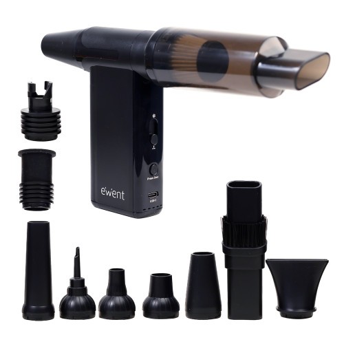 34296-EWENT PISTOLA DE AIRE COMPRIMIDO 8 VELOCIDADES, ASPIRADOR, BOMBA DE VACIO E INFLADOR (180000 RPM)