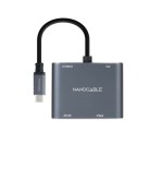 34298-NANOCABLE CONVERSOR USB-C MACHO A HDMI HEMBRA, VGA HEMBRA, USB3.0 Y USB-C PD