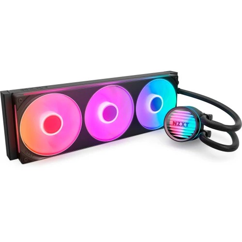 34307-NZXT KRAKEN CORE RGB - 360MM AIO LIQUID COOLER WITH RGB CAP & RGB CORE FAN (Black) RL-KR36C-B1