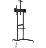 34320-(P) TOOQ SOPORTE SUELO RUEDAS "NEFERTITI", 37-70", NEGRO