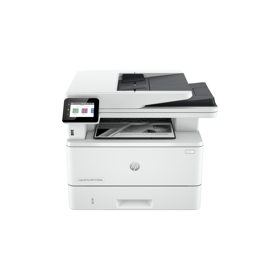 34329-HP LaserJet Pro 4102fdw Inalambrico Multifunction Blanco y negro Impresora, Fotocopiadora, escaner Duplex