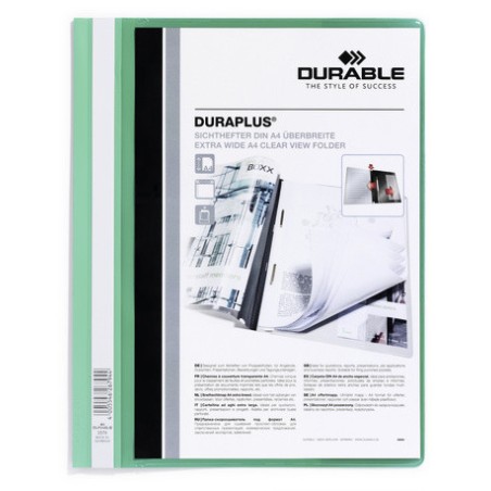 3458-DOSSIER FASTENER DURAPLUS A4 PVC VERDE DURABLE 2579-05