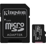 34586-KINGSTON 256GB MICSDXC CANVAS SELECT PLUS 100R A1 C10 CARD+ADP