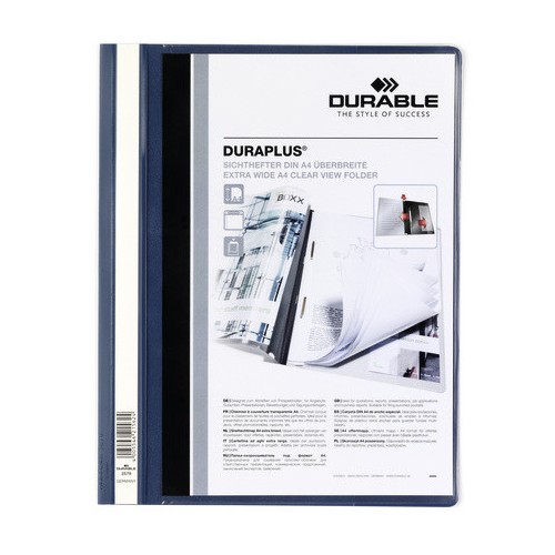 3462-DOSSIER FASTENER DURAPLUS A4 PVC AZUL OSCURO DURABLE 2579-07
