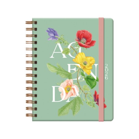 34628-AGENDA 2026 BOTANICAL ESPIRAL SEMANA VISTA 15 X 21 CM. ROMANTIC DOHE 13266 - 26