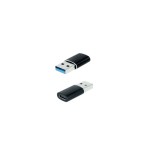 34693-Nanocable Adaptador USB-A 3.1 a USB-C, USB-A/M-USB-C/H, Negro