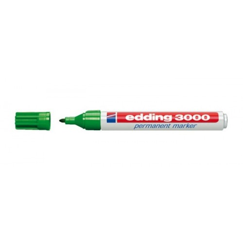 3472-MARCADOR PERMANENTE PUNTA REDONDA 1.5-3MM 3000 VERDE EDDING 3000-04