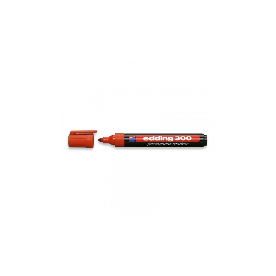3473-MARCADOR PERMANENTE PUNTA REDONDA 1.5-3MM 300 ROJO EDDING 300-02