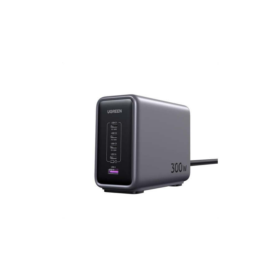 34917-Ugreen 90903B cargador de dispositivo movil Universal Negro, Gris Corriente alterna Carga rapida Interior