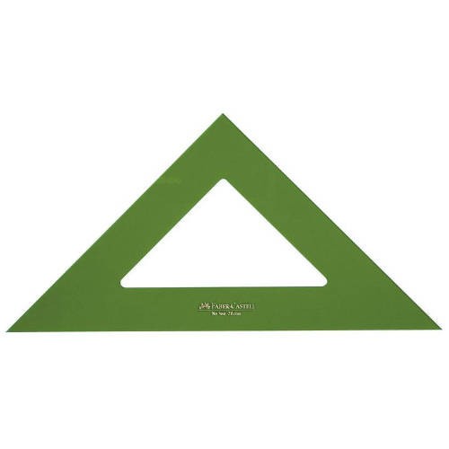 3512-ESCUADRA 28CM NO GRADUADA COLOR VERDE FABER CASTELL 566-28