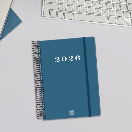 35163-AGENDA 2026 BASIC MY E10 155X212MM DIA PAGINA AZUL FINOCAM 743521026