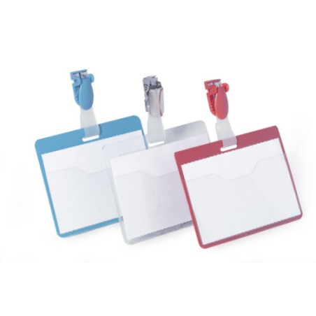 3553-CAJA DE 25 IDENTIFICADORES CON PINZA ROJO 60X90 DURABLE 8106-03