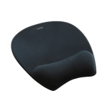 35615-TooQ Alfombrilla para raton ergonomica con reposamunecas de Espuma Viscoelastica, Negro