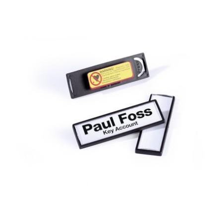 3562-CAJA DE 25 PORTANOMBRES CLIP CARD CON IMAN 17X67MM DURABLE 8132-01