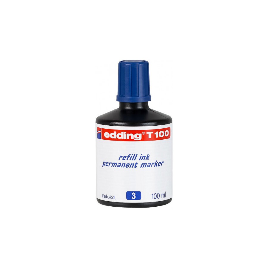 3580-FRASCO TINTA PARA RELLENAR 100ML AZUL EDDING T100-03