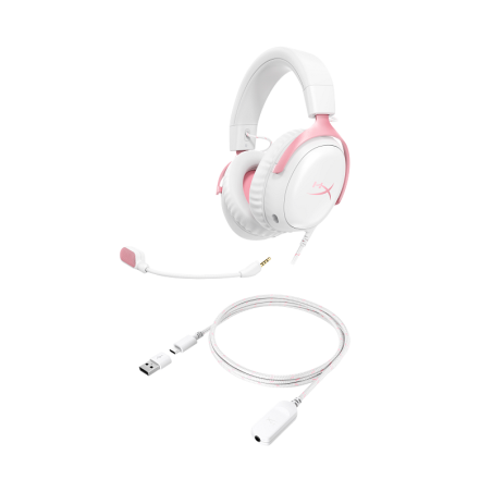 35881-HP HYPERX CLOUD III WHITE-PINK - GAMING HEADSET - 9W1Q4AA