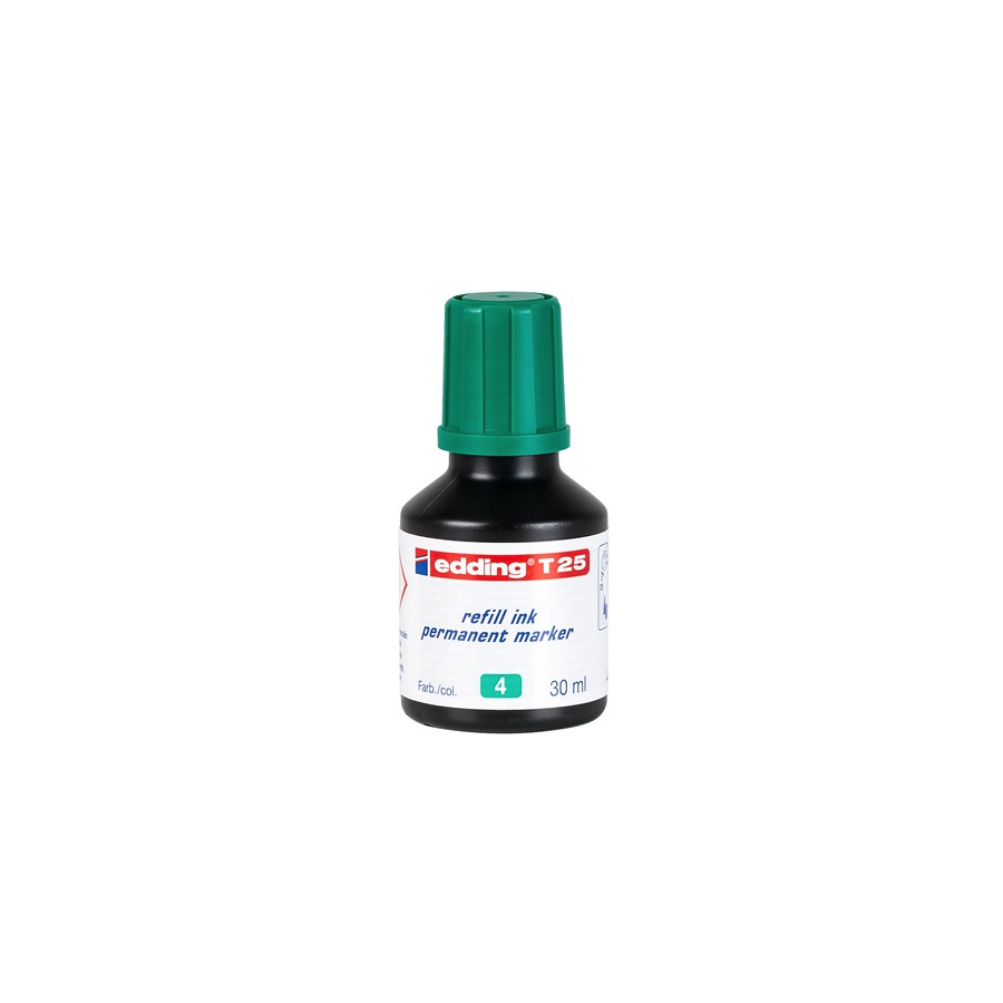 3593-FRASCO TINTA PARA RELLENAR 25ML VERDE EDDING T25-004