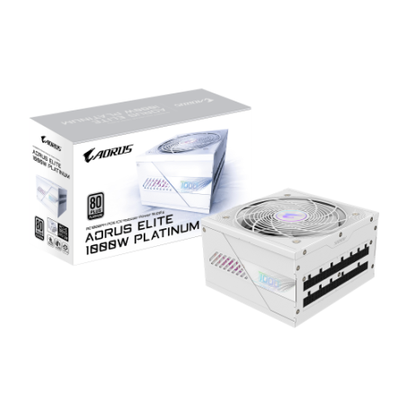 35950-GIGABYTE AORUS ELITE P1000W ICE Fuente de Alimentacion - PCIe 5.0, 80 PLUS Platinum, Diseno completamente modular,
