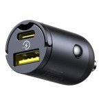 36018-BASEUS TINY STAR MINI CAR CHARGER (U+C) 30W COSMIC BLACK