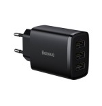 36022-BASEUS COMPACT  CHARGER 3U 17W EU BLACK
