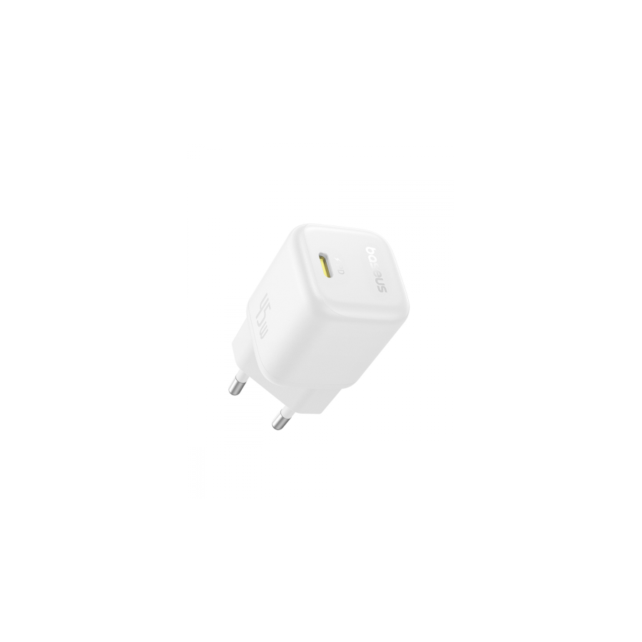 36025-OS-BASEUS PICOGO GAN FAST CHARGER 1C 45W EU MOON WHITE