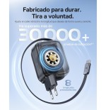 36047-OS-BASEUS ENERCORE CJ11 FAST CHARGER WITH RETRACTABLE CABLE 2C 45W EU COSMIC BLACK