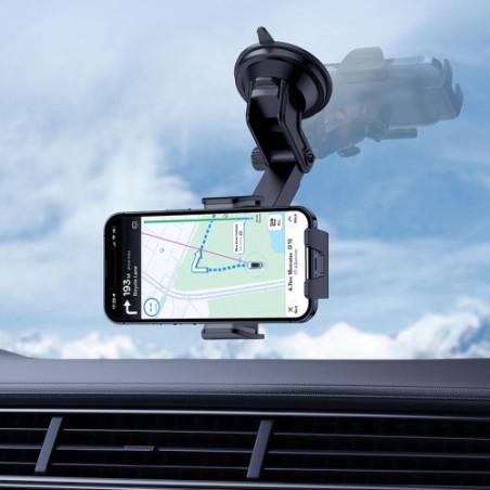 36054-BASEUS ULTRACONTROL GO SERIES CLAMP-TYPE PHONE HOLDER (SUCTION CUP VERSION) CLUSTER BLACK