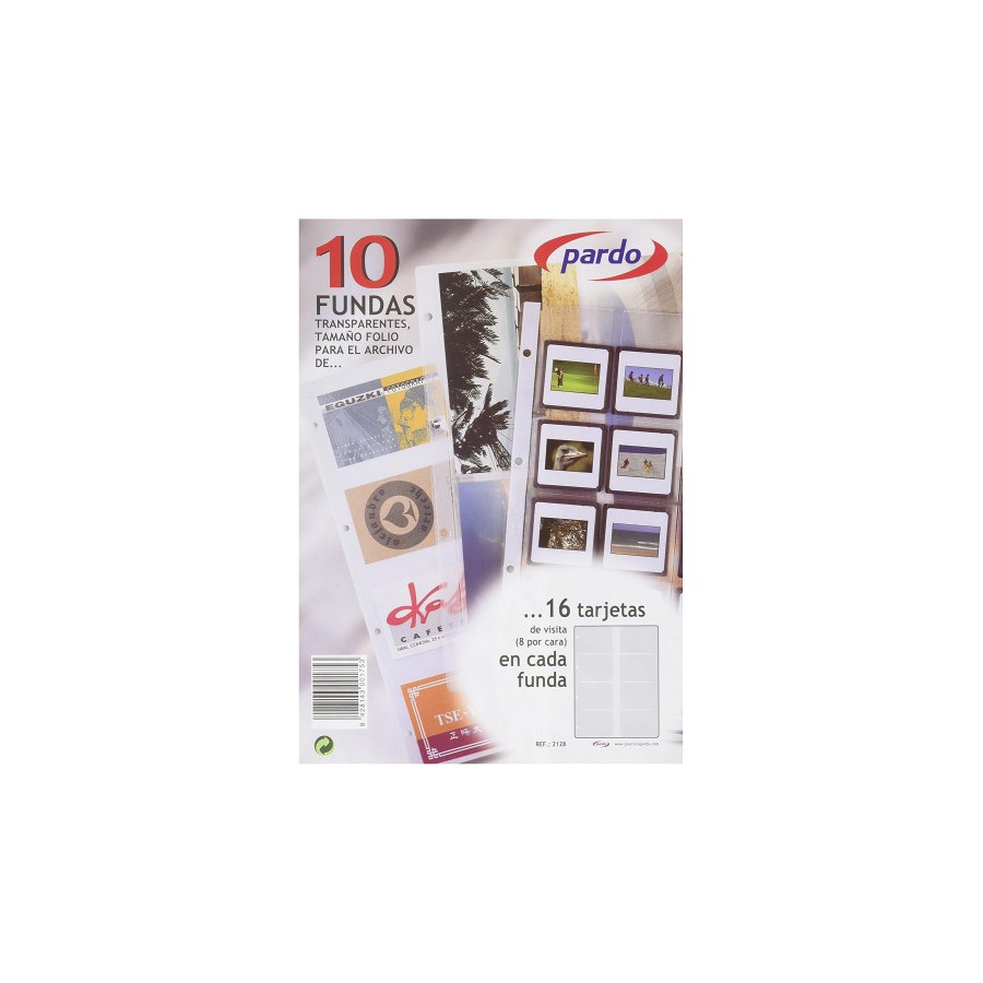 3619-RECAMBIO DE 10 FUNDAS CON 16 TARJETAS POR FUNDA PARDO 212800