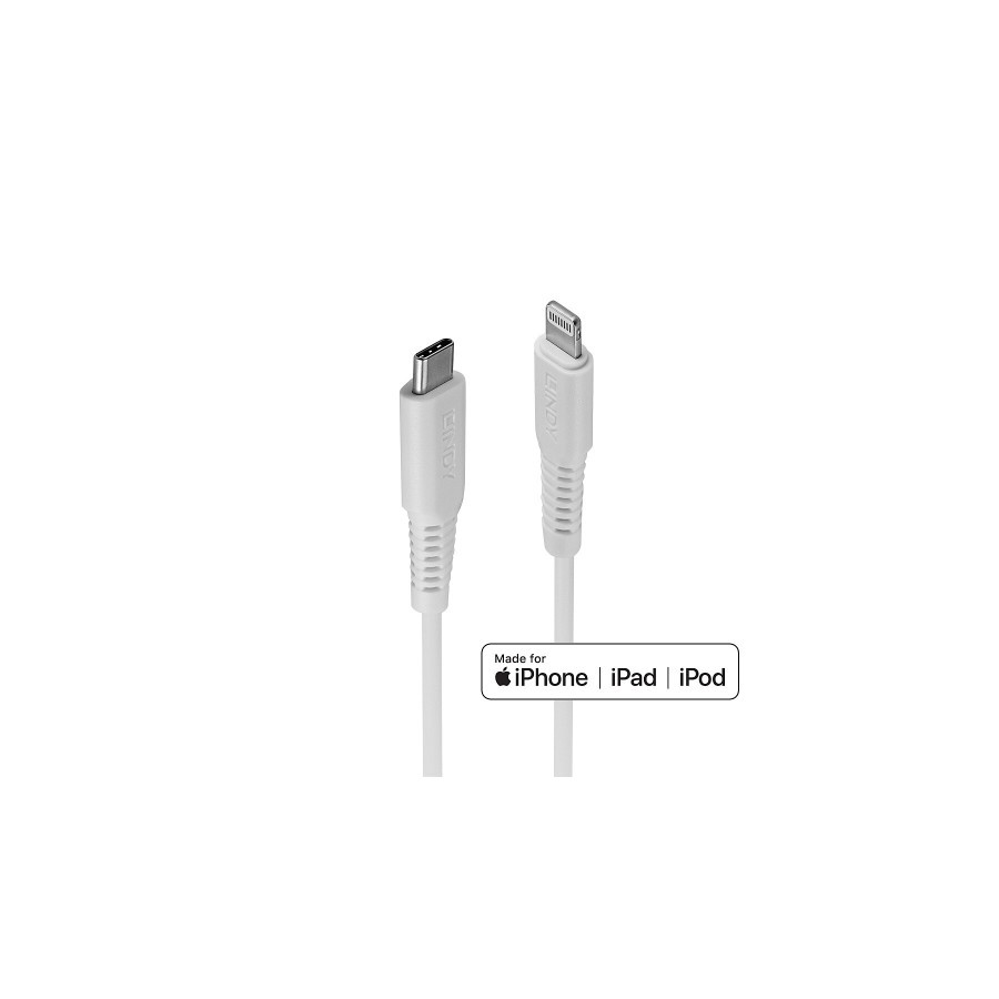 36251-Lindy 31316 cable de conector Lightning 1 m Blanco