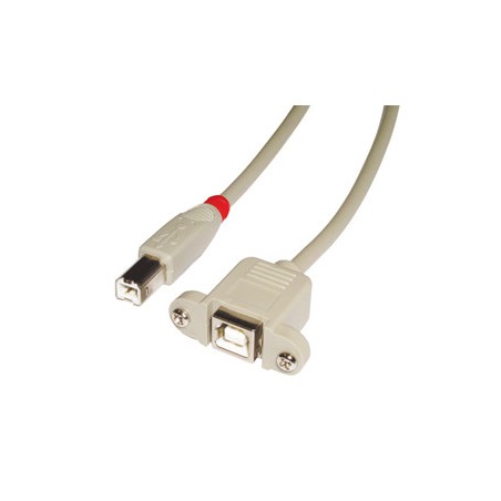 36264-Lindy 31800 cable USB 0,5 m USB B Gris
