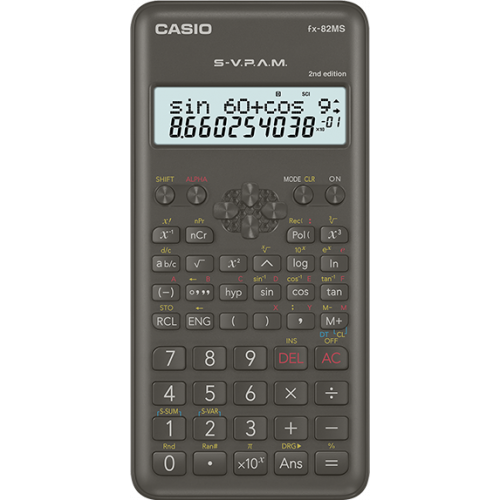 3643-CALCULADORA CIENTIFICA DE 12 DIGITOS CASIO FX-82MS-2-W-ET-B