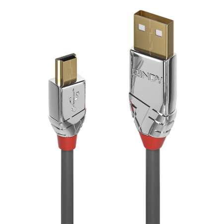 36449-Lindy 36632 cable USB USB 2.0 2 m USB A Mini-USB B Gris