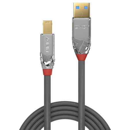 36486-Lindy 36663 cable USB USB 3.2 Gen 1 (3.1 Gen 1) 3 m USB A USB B Gris