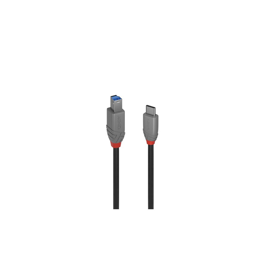 36489-Lindy 36665 cable USB USB 3.2 Gen 1 (3.1 Gen 1) 0,5 m USB C USB B Negro