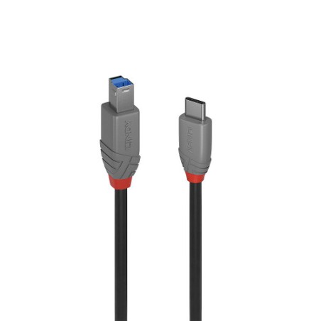 36489-Lindy 36665 cable USB USB 3.2 Gen 1 (3.1 Gen 1) 0,5 m USB C USB B Negro
