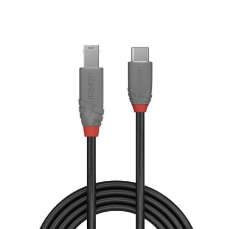 36496-Lindy 36668 cable USB USB 3.2 Gen 1 (3.1 Gen 1) 3 m USB C USB B Negro