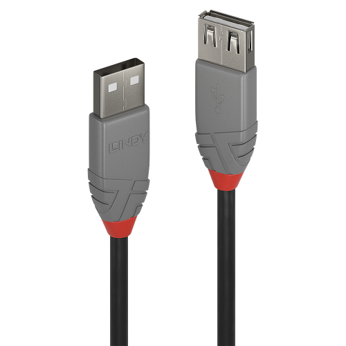 36541-Lindy 36703 cable USB USB 2.0 2 m USB A Negro, Gris