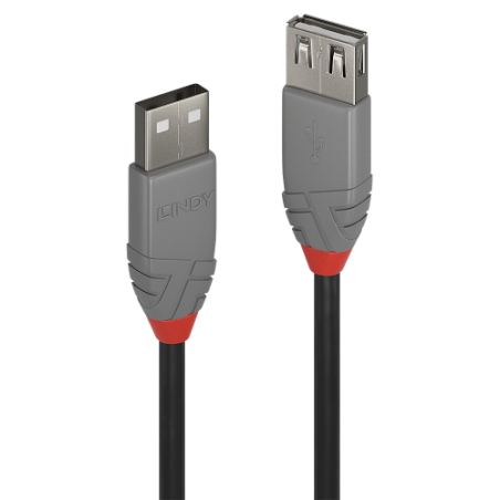 36543-Lindy 36704 cable USB USB 2.0 3 m USB A Negro, Gris