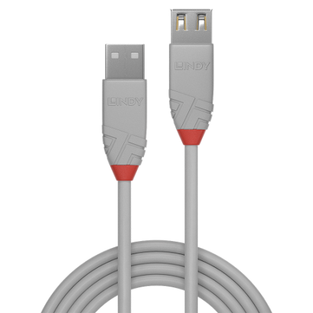36558-Lindy 36715 cable USB USB 2.0 5 m USB A Gris