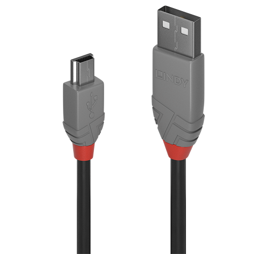 36569-Lindy 36725 cable USB USB 2.0 5 m USB A Mini-USB B Negro