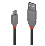 36571-Lindy 36730 cable USB USB 2.0 0,2 m USB A Micro-USB B Negro, Gris
