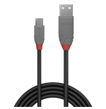 36574-Lindy 36731 cable USB USB 2.0 0,5 m USB A Micro-USB B Negro, Gris