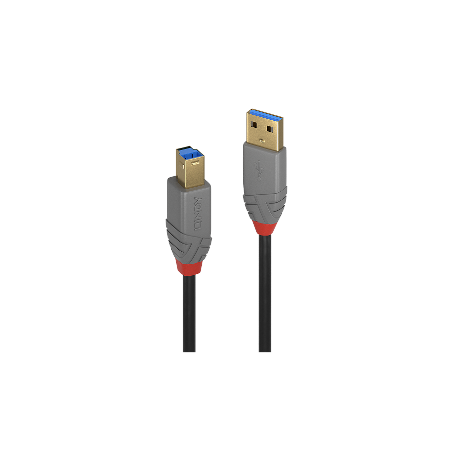 36583-Lindy 36740 cable USB USB 3.2 Gen 1 (3.1 Gen 1) 0,5 m USB A USB B Negro