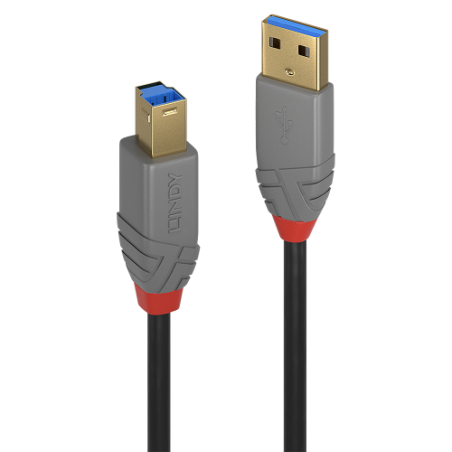36591-Lindy 36744 cable USB USB 3.2 Gen 1 (3.1 Gen 1) 5 m USB A USB B Negro