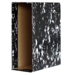 3662-FUNDA ARCHIVADOR JASPEADO  ECOCLASSIC NEGRO 1/4 NATURAL LOMO ANCHO 215X235X86 GRAFOPLAS 7140000